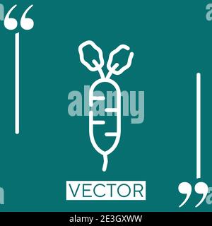 turnip vector icon Linear icon. Editable stroke line Stock Vector