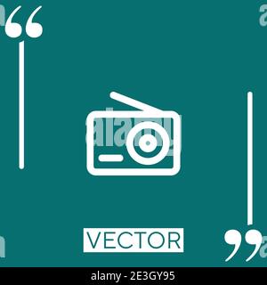 photo camera outlined tool vector icon Linear icon. Editable stroke line Stock Vector