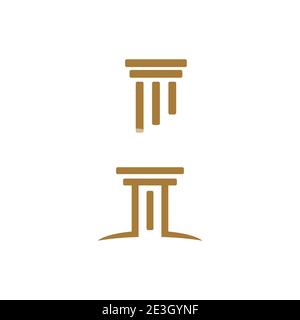 Column icon Logo Template vector illustration design Stock Vector