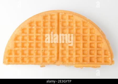 Waffles with cream on a white background Stock Photo