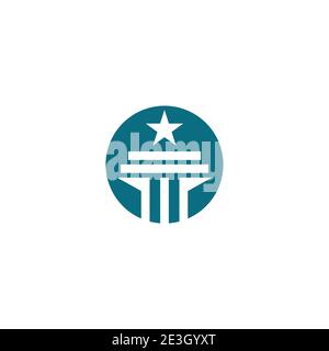 Column icon Logo Template vector illustration design Stock Vector