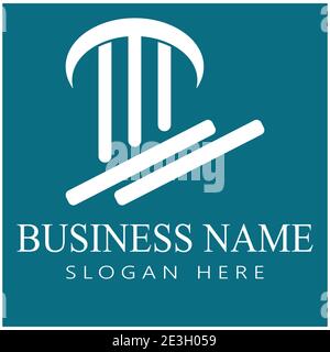 Column icon Logo Template vector illustration design Stock Vector