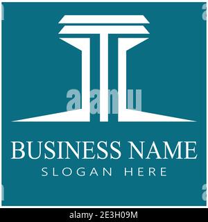 Column icon Logo Template vector illustration design Stock Vector