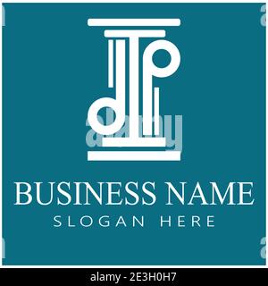 Column icon Logo Template vector illustration design Stock Vector