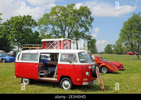 Volkswagen Type 2  Minibus Classic VW Camper Van Stock Photo