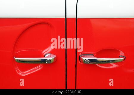 Volkswagen VW classic door handles Stock Photo