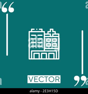hospital vector icon Linear icon. Editable stroke line Stock Vector
