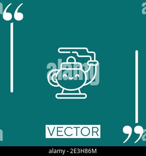 magic lamp vector icon Linear icon. Editable stroked line Stock Vector