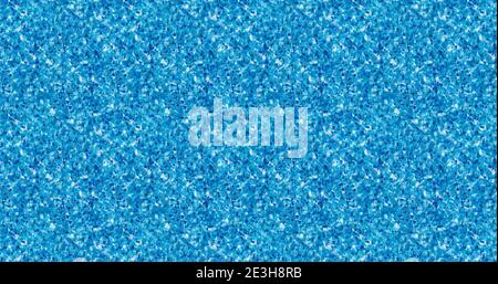 Top view of swimming pool with water shining in the sun with mosaic blue tiles. Stock Photo