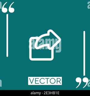 logout outlined square button with right arrow Linear icon. Editable stroke line Stock Vector