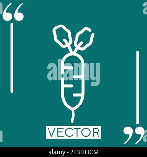 turnip Linear icon. Editable stroke line Stock Vector