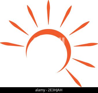 Sun Wave Logo Template vector symbol nature Stock Vector