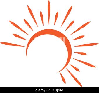 Sun Wave Logo Template vector symbol nature Stock Vector