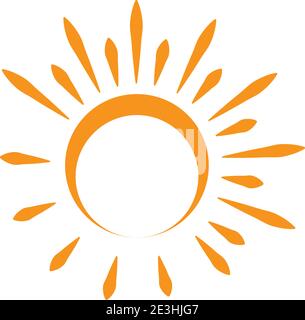 Sun Wave Logo Template vector symbol nature Stock Vector