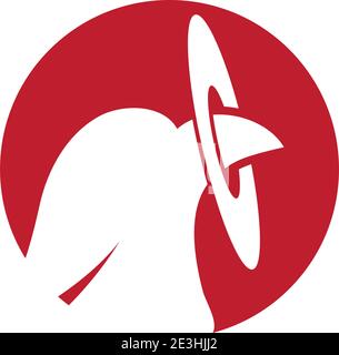 Falcon eagle birdWave Logo Template vector symbol nature Stock Vector