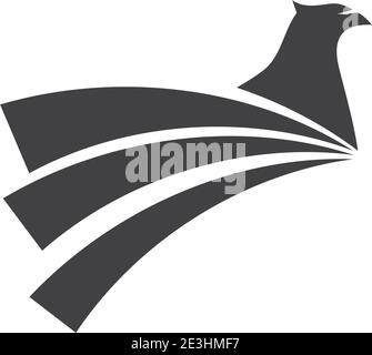 Falcon eagle birdWave Logo Template vector symbol nature Stock Vector