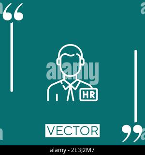 hr vector icon Linear icon. Editable stroke line Stock Vector