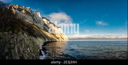 White cliffs on the island Moen in Denmark Stock Photo