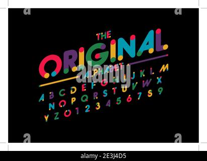 Vector of stylized alphabet and font Stock Vector