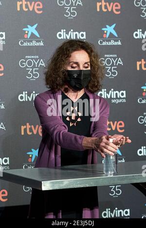 Ana Belen attends to 35th Goya Candidates Lecture at Academy of Cinematographic Arts and Sciences on 18 January, 2021 in Madrid, Spain. Photo by May Robledo/Alfa Images/ABACAPRESS.COM Stock Photo