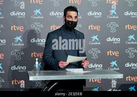 Dani Rovira attends to 35th Goya Candidates Lecture at Academy of Cinematographic Arts and Sciences on 18 January, 2021 in Madrid, Spain. Photo by May Robledo/Alfa Images/ABACAPRESS.COM Stock Photo