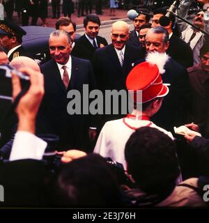 President Georges Pompidou official visit, Lyon, France, 1970 Stock Photo