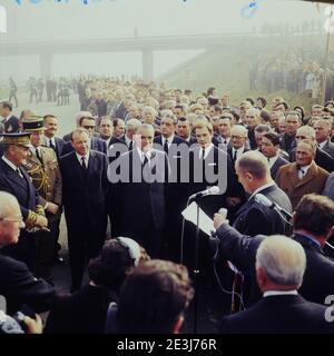 President Georges Pompidou official visit, Lyon, France, 1970 Stock Photo