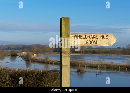 Wheldrake Ings Nature Reserve Sign Stock Photo - Alamy