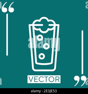 frappe vector icon Linear icon. Editable stroke line Stock Vector