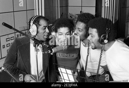 The Real Thing. Recording their album '4 out of 8' at Scorpion Studios London UK 1977 Stock Photo