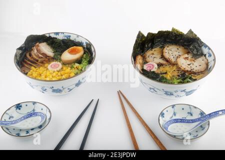 typical japan soup known as ramen Stock Photo