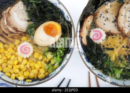 typical japan soup known as ramen Stock Photo
