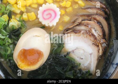 typical japan soup known as ramen Stock Photo