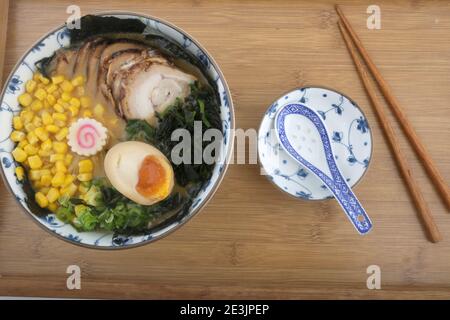 typical japan soup known as ramen Stock Photo