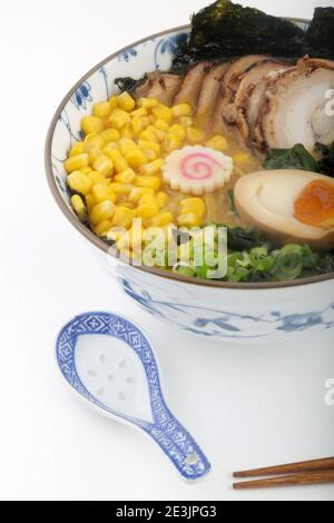 typical japan soup known as ramen Stock Photo