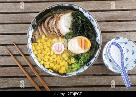 typical japan soup known as ramen Stock Photo