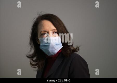 United States Senator Maria Cantwell (Democrat of Washington) arrives for the nomination hearing of President-elect Joe BidenâÂ€Â™s choice for Secretary of the Treasury, Janet L. Yellen, in the Dirksen Senate Office Building in Washington, DC, Tuesday, January 19, 2021. Photo by Rod Lamkey/CNP/ABACAPRESS.COM Stock Photo