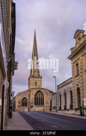 St. Michael's Church (St. Michael the Archangel Church) a 11th century church in the Old Town part of Southampton city centre, Hampshire, England, UK Stock Photo