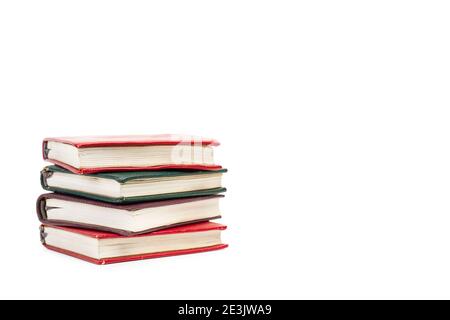 Colored books isolated on a white background Stock Photo