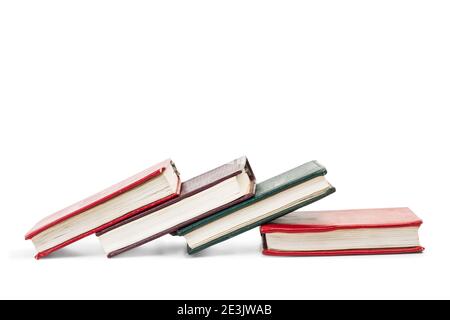 Colored books isolated on a white background Stock Photo
