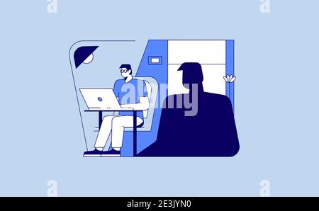 Personal information stealing. Internet insecurity illustration. Vector. Stock Vector