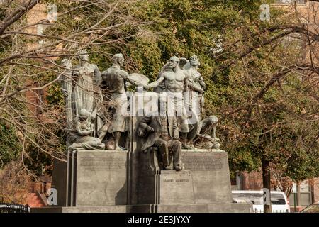 Washington DC, USA - January 17, 2021: Samuel Gompers Memorial statue (January 27, 1850 – December 13, 1924) Washington DC USA Stock Photo