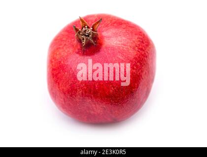 Natural freshness pomegranate, whole pomegranate fruit, isolated on white Stock Photo