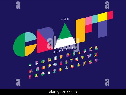 Vector of stylized alphabet and font Stock Vector
