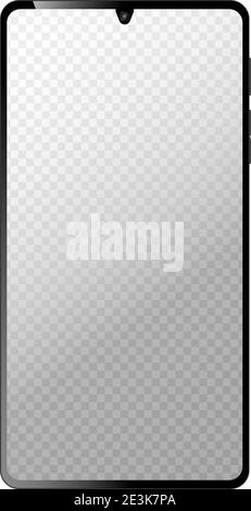 shiny smartphone mockup with copy space on screen vector illustration Stock Vector