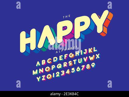 Vector of stylized alphabet and font Stock Vector