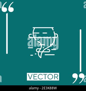 tornado vector icon Linear icon. Editable stroked line Stock Vector