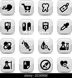 medical icons set Stock Vector