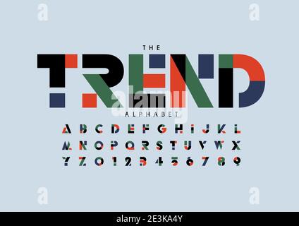 Vector of stylized alphabet and font Stock Vector