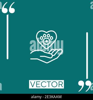 care vector icon Linear icon. Editable stroke line Stock Vector